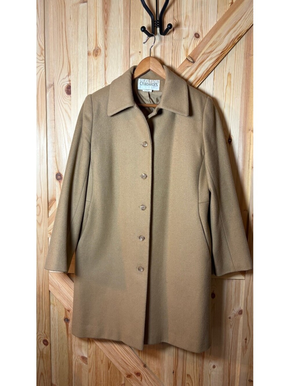 Chadwick's Women's Camel Wool Coat Size 8
